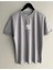 Büyük Beden Yanke Baskılı Bisiklet Yaka Oversize T-Shirt 1