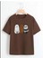 Kanka Ayıcık Baskılı Oversize Pamuklu Çocuk T-Shirtü 1