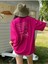Büyük Beden Stay Strong Baskılı Fulya Oversize T-Shirt 1