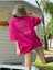 Büyük Beden Stay Strong Baskılı Fulya Oversize T-Shirt 4