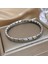 Çelik Bileklik Ince Italyan Charm Yazısız Model Unisex Erkek Kadın 3 mm 18 cm Gümüş (Silver) 1