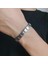 Çelik Bileklik Italyan Charm Yazısız Model Unisex Erkek Kadın 3 mm 18 cm Gümüş Silver 5
