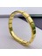 Çelik Bileklik Italyan Charm Yazısız Model Unisex Erkek Kadın 3 mm 18 cm Altın Sarısı Gold 2