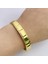 Çelik Bileklik Italyan Charm Yazısız Model Unisex Erkek Kadın 3 mm 18 cm Altın Sarısı Gold 3
