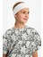 Kız %100 Pamuklu Penye T-Shirt Bandana 2\'li Takım Spor Rahat Best Of Koleksiyonu 1