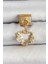 Çelik Sallantılı Zirkon Taşlı Kalp Model Gold Renk Nomination Charm 1