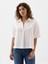 Kadın Beyaz Relaxed Gauze Popover Bluz 1