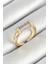 Pirinç Makara Figürlü Zirkon Taşlı Gold Renk Ayarlanabilir Kadın Yüzük - TJ-BYK3782 1