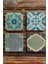 Baskılı Doğaltaş Bardak Altlığı 4'lü Set Desen Tile 1