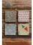 Yeni Yıl Yılbaşı Baskılı Doğal Taş Bardak Altlığı 4'lü Set Tile - Coaster Set 1