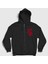 Unisex Siyah Washing Machine Heart Mitski Fermuarlı Kapüşonlu Sweatshirt 1