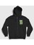 Unisex Siyah Beans Vegan Vegetarian Vejetaryen Fermuarlı Kapüşonlu Sweatshirt 1