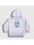 Unisex Çocuk Beyaz Hatsune Miku Chibi Anime Kapüşonlu Sweatshirt 1