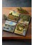 Claude Monet Bahçede, Kırda Öğle Yemeği, Argenteuil'de Köprü, Gelincikler Taş Bardak Altlığı 4lü Set 1