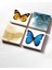 Kelebek, Soyut Sanat Taş Bardak Altlığı Masaüstü Koruyucu Altlık 4 Parça Set 10X10CM Stone Coasters 2