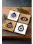 Nazar Taş Bardak Altlığı Masaüstü Koruyucu Altlık 4 Parça Set 10X10CM Stone Coasters SC248 1