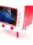 Elite Retro Tv Görünümlü Peçete Kutusu, Telefon Tutucu (Kırmızı) 1 Adet 4