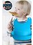 Elite Mavi Slikon Plastik Çocuk Mama Önlüğü - Kolay Kullanım ve Temizlik Silikon Bebek Yemek 1 Adet 3