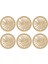 Elite 6 Adet 6 mm 10 cm Çap Ahşap Bardak Altlığı 1 Adet 1
