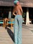 Mavi Desenli Üçlü Bikini Takımı 2