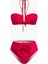 Rosa Yüksel Bel Kırmızı Bikini Takımı 2