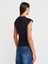 31875 Dikiş Detaylı T-Shirt-Siyah 2