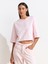 30282 Crop Bisiklet Yaka Tshırt-Pembe 1