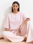30282 Crop Bisiklet Yaka Tshırt-Pembe 4