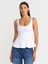 21063 Kalın Askılı Peplum Top-Beyaz 1