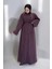 Boncuk Işlemeli Tam Boy Ferace 7894 Bordo 1