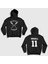 Unisex Siyah 11 Scott Mccall Dizi Teen Wolf Sırt Baskılı Kapüşonlu Sweatshirt 1