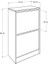 Flat Duo 2 Katlı Ayakkabılık Dolabı - Kırmızı 5