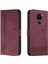 Xiaomi Redmi Note 9 Klasik Tasarım Deri Cüzdan Manyetik Kapatma Flip Kılıf Kickstand Kart Tutucu Yuvası Darbeye Dayanıklı Koruyucu Kapak (Yurt Dışından) 1