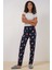 4323 Desenli Pijama Altı - L. Lacivert 2