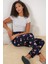 4323 Desenli Pijama Altı - L. Lacivert 5