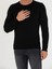 Erkek Siyah Slim Fit Bisiklet Yaka Triko Kazak 50270175-VR046 6