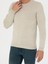 Erkek Bej Slim Fit Bisiklet Yaka Triko Kazak 50270175-VR011 6