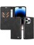 iPhone 15 Pro Premium Pu Deri Basit Cüzdan Kılıf Kart Yuvaları Destek Ayağı Manyetik Kapatma Darbeye Dayanıklı Kapak (Yurt Dışından) 5
