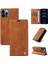 iPhone 12 Premium Pu Deri Basit Cüzdan Kılıf Kart Yuvaları Destek Ayağı Manyetik Kapatma Darbeye Dayanıklı Kapak (Yurt Dışından) 5