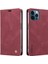 iPhone 12 Premium Pu Deri Basit Cüzdan Kılıf Kart Yuvaları Destek Ayağı Manyetik Kapatma Darbeye Dayanıklı Kapak (Yurt Dışından) 4