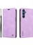 Samsung Galaxy M35 Premium Pu Deri Basit Cüzdan Kılıf Kart Yuvaları Destek Ayağı Manyetik Kapatma Darbeye Dayanıklı Kapak (Yurt Dışından) 3