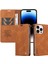iPhone 15 Pro Max Premium Pu Deri Basit Cüzdan Kılıf Kart Yuvaları Destek Ayağı Manyetik Kapatma Darbeye Dayanıklı Kapak (Yurt Dışından) 5