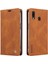 Samsung Galaxy A20 Premium Pu Deri Basit Cüzdan Kılıf Kart Yuvaları Destek Ayağı Manyetik Kapatma Darbeye Dayanıklı Kapak (Yurt Dışından) 3