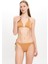 Kadın Ten Rengi Simli Küçük Üçgen Bikini Takımı 25SW030ST 2