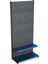 Antrasit Market Petshop Kırtasiye Rafı Hırdavat Rafı D30CMXG80CMXH220CM Antrasit Delikli Pano + Kancalı Raf 1
