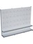 Beyaz Market Petshop Kırtasiye Rafı Hırdavat Rafı D30CMXG240CMXH220CM Beyaz Delikli Pano + Kancalı Raf 1