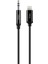 Orijinal Aux To Lightning iPhone Ses Kablosu 100 Cm, 1 Metre Siyah 2 Yıl Garantili Yüksek Kalite - 2DK42S 2
