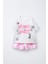 Kız Çocuk Minnie Mouse Daisy Duck Baskılı T-Shirt ve Çizgili Fırfırlı Şort Takım 1