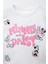 Kız Çocuk Minnie Mouse Daisy Duck Baskılı T-Shirt ve Çizgili Fırfırlı Şort Takım 3