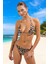 Modern Desenli Bikini Takımı Ergonomik Kesim Yaz Koleksiyonu Klora Dayanıklı Su Sporları Için 3